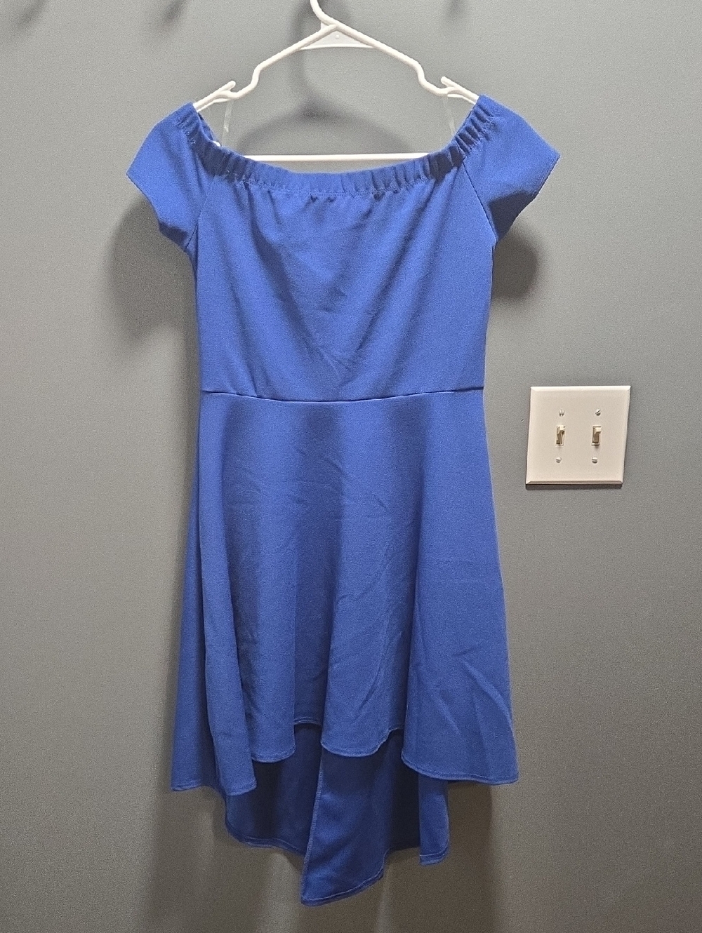 Royal Blue Off-The-Shoulder Dress